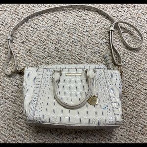 Brahmin white alligator purse